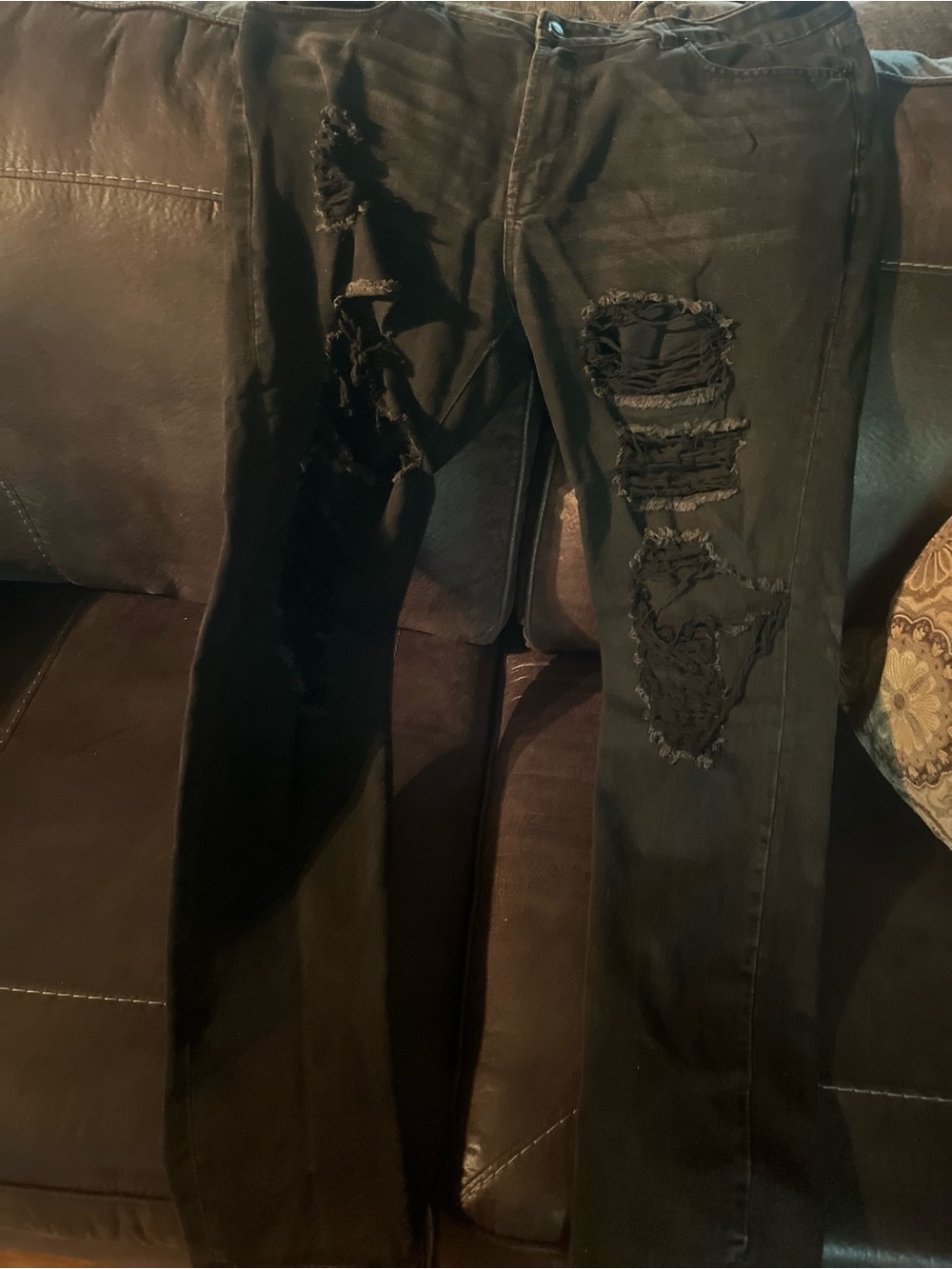 Forever 21 Black Men's Jeans with Label Detail